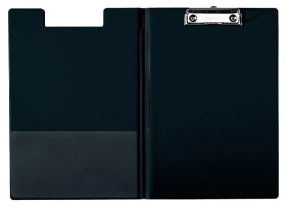 D2 Clipboard med forside sort A4