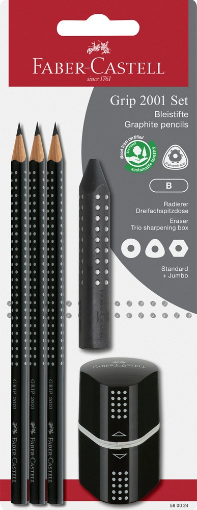 D2 Blistersæt Grip 2001 trio Black B