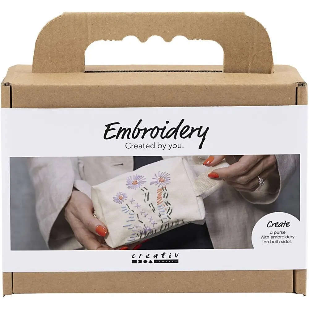 Mini Kreativt Sæt Med Broderi - Makeup-pung - Creme