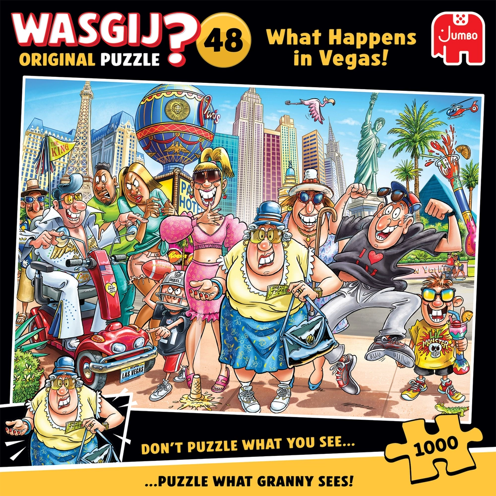 Puslespil Wasgij Original 48 What Happens in Vegas 1000 brik billede
