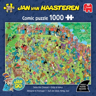 Jan Van Haasteren puslespil med 1000 brikker Seize the Cheese! 