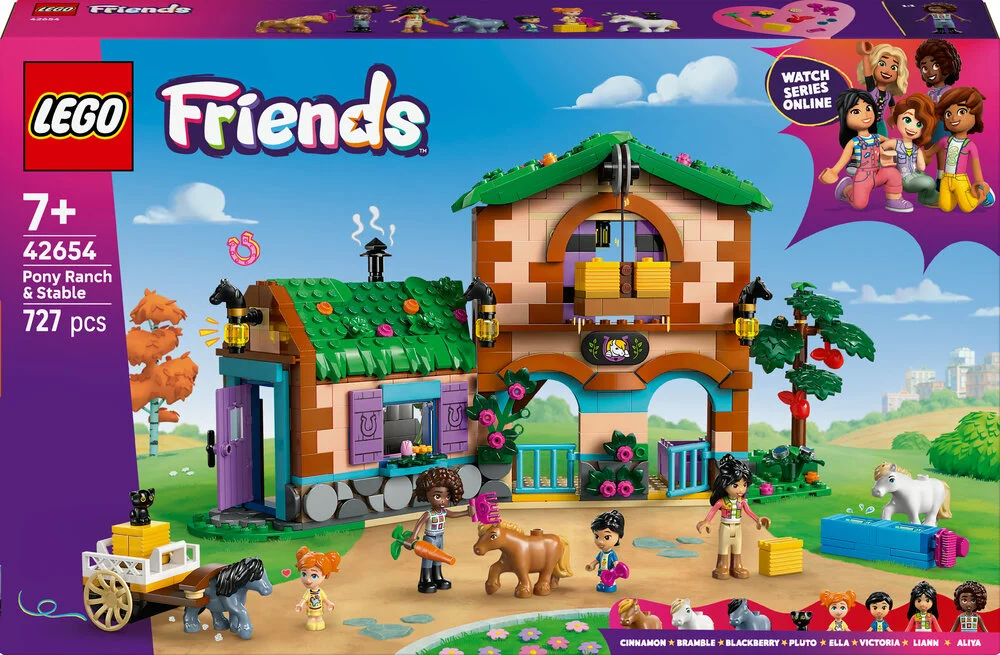 D2 42654 LEGO Friends Ponyfarm og stald