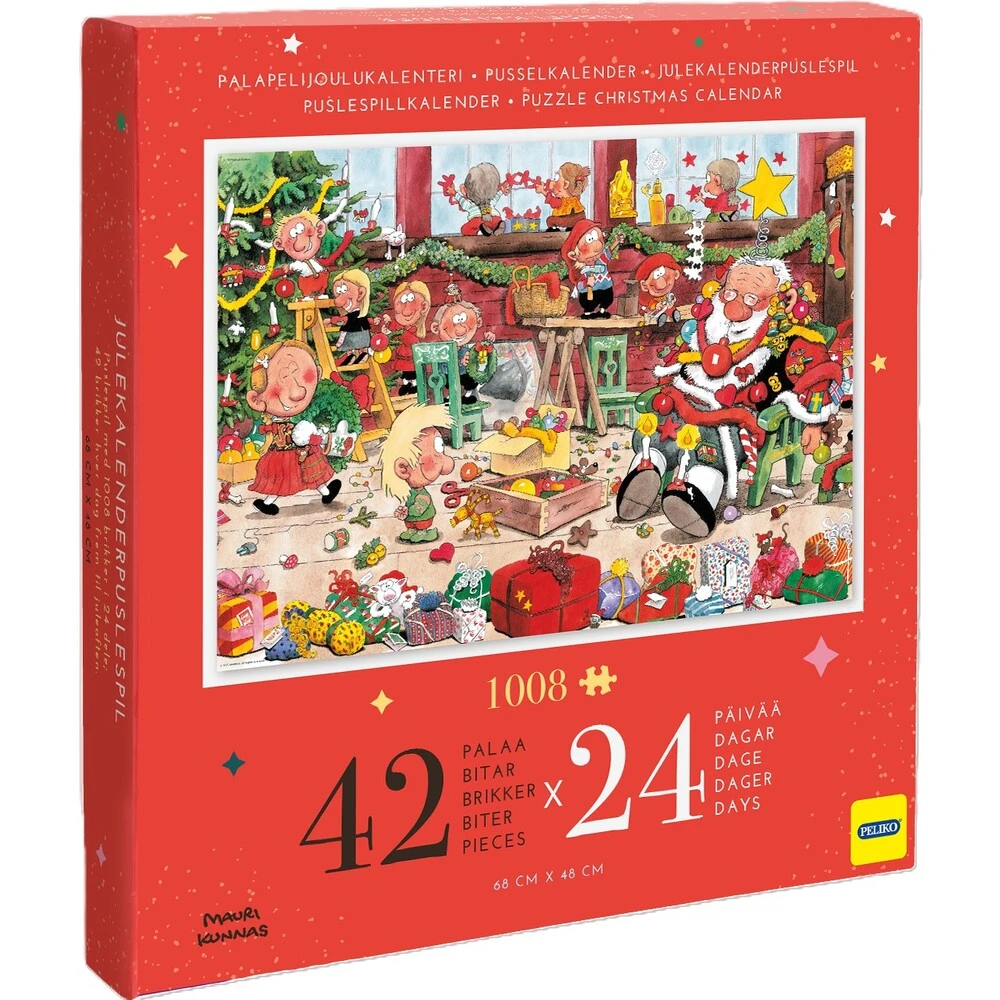 D1 Puslespil julekalender 1-24 1008 brikker