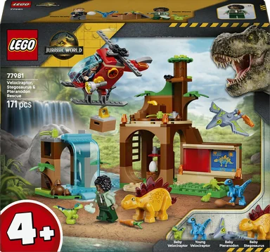 LEGO Jurassic World 77981 Redningsaktion: Velociraptor, stegosaurus og pteranodon