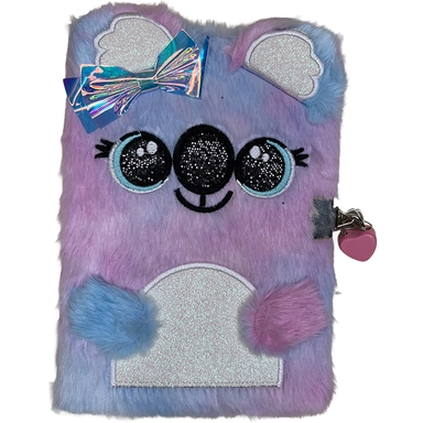 Dagbog Plys A5 M/Lås Koala/Enhjørning Multifarver 4 Asst