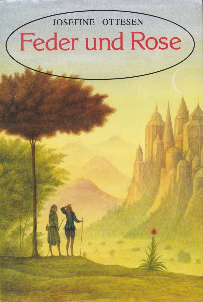 Feder und Rose