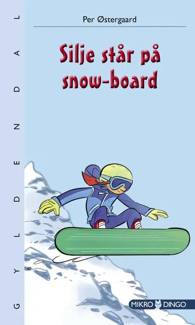 Silje står på snow-board