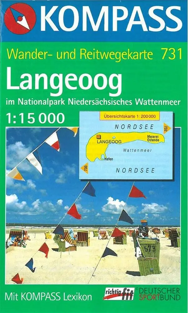 Billede af Langeoog im Naturpark Niedersächsisches Wattenmeer, Kompass Wanderkarte 731