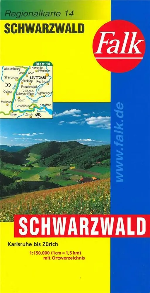 Billede af Falk Regionalkarten Deutschland Blad 14: Schwarzwald