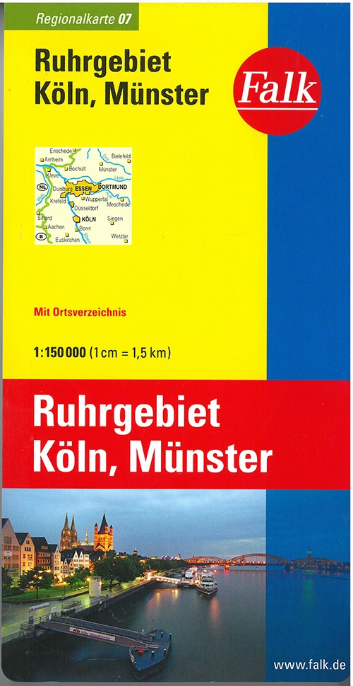 Billede af Falk Regionalkarten Deutschland Blad 7: Ruhrgebiet, Köln, Münster