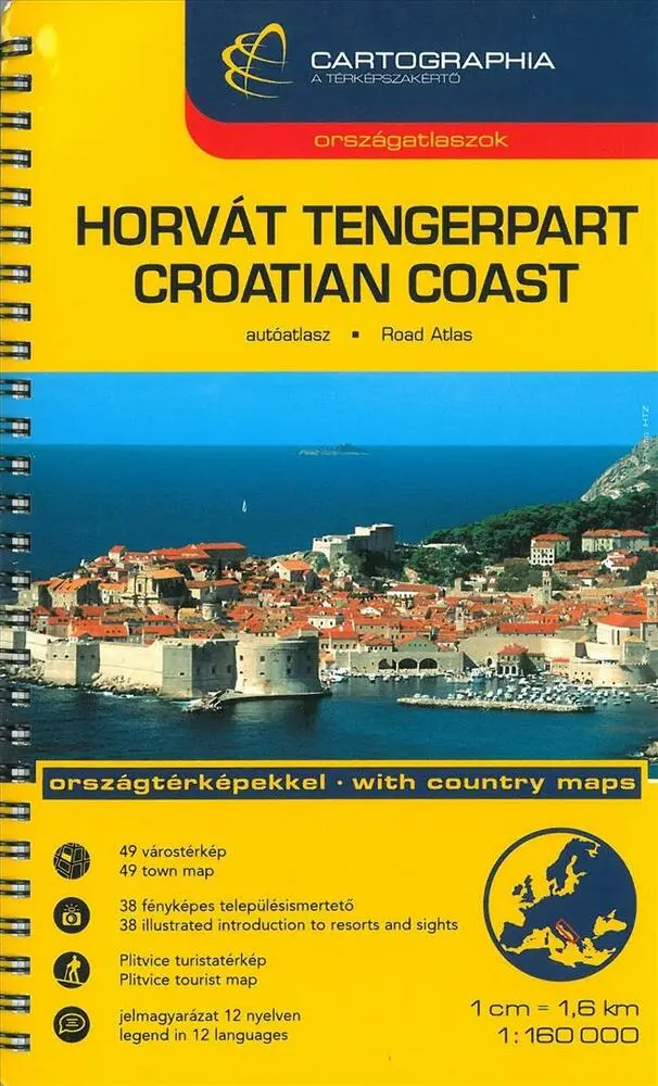 Billede af Croatian Coast: Dalmatia, Istria, Montenegro, Road Atlas