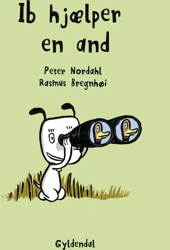 Billede af Ib hjælper en and
