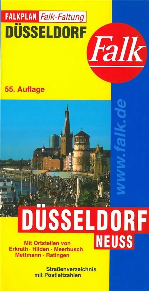 Billede af Düsseldorf, Falk Plan Falk-Faltung