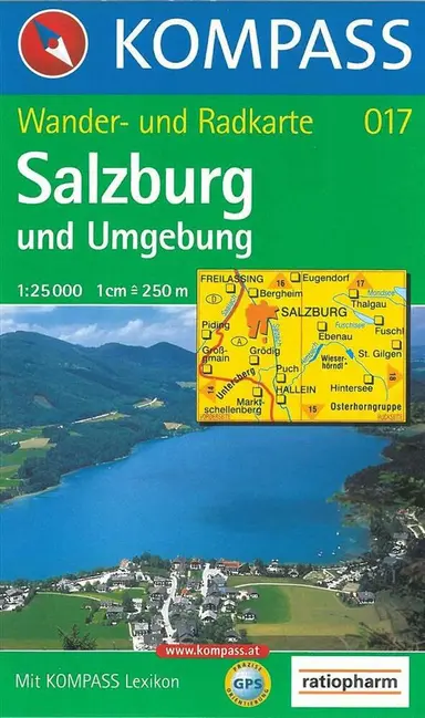 Salzburg und Umgebund, Kompass Wanderkarte 017
