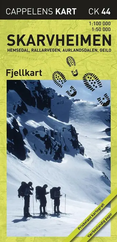 Skarvheimen fjellkart : Hemsedal, Rallarvegen, Aurlandsdalen, Geilo