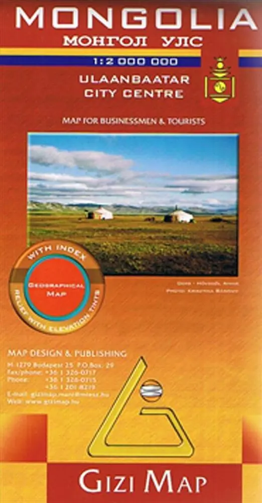 Billede af Mongolia, Gizi Geographical Map