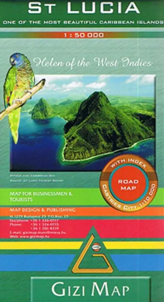 Billede af St Lucia, Gizi Map for Businessmen & Turists