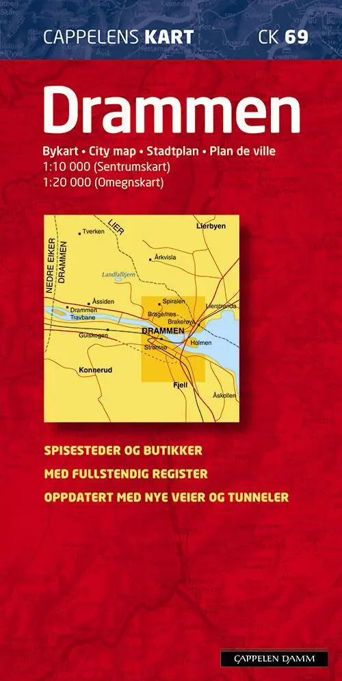Billede af Drammen : bykart = city map = Stadtplan = plan de ville