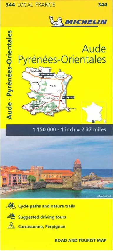 France blad 344: Aude, Pyrenees Orientales
