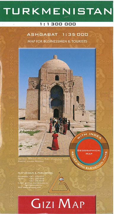 Turkmenistan Geographical map for Businessmen & Tourists