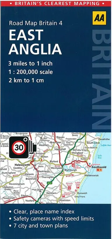 AA Road Map Britain 4: East Anglia