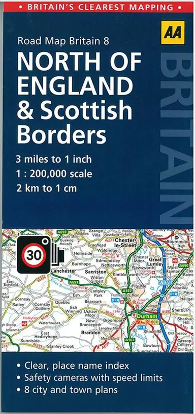 AA Road Map Britain 8: North of England & Scottish Borders