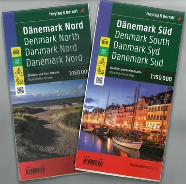 Danmark bil- og cykelkort
